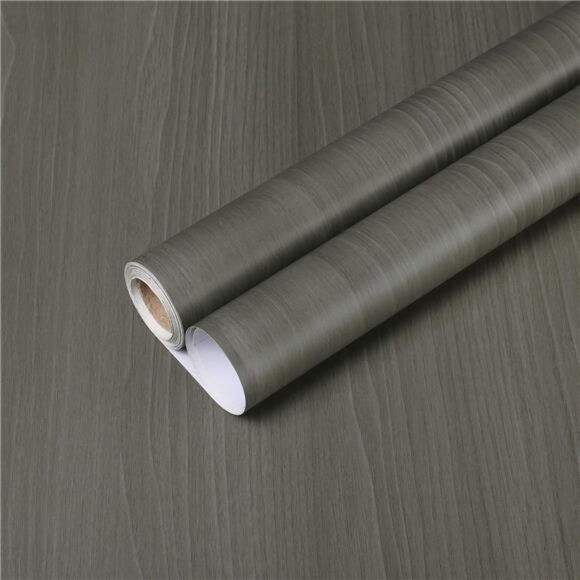 15.7In X 236In Gray Wood Contact Paper Wood Peel & Stick Wallpaper Self Adhesive - Picture 1 of 7